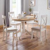 Davenport and Round Dining Table and 4 Davenport Chairs image