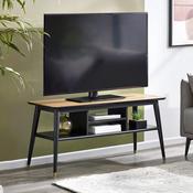 Findlay 120cm Walnut &amp; Black TV Unit - Fits up to 65 inch TV image
