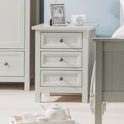 Maine 3 Drawer Bedside Table 48cm - Dove Grey image