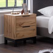 Bali 2 Drawer Bedside Table 45cm - Oak image