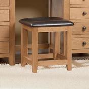 Marlborough Dressing Stool 45cm - Oak/Dark Brown image