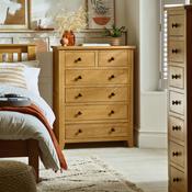 Marlborough 4+2 Drawer Chest of Drawers 83cm - Oak image
