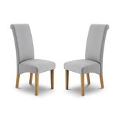 Rio Set of 2 Dining Chairs - Shale Grey Linen image