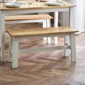 Linwood White and Natural 95cm Dining Bench image
