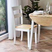 Linwood Set of 2 White and Natural Dining Chairs image