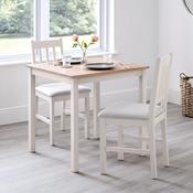 Coxmoor 2 Seater Dining Set - Ivory/Oak Table and Chairs image