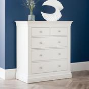 Clermont 3+2 Drawer Chest of Drawers 90cm - White image