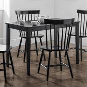 Hudson 114cm Black Dining Table - 4 Seater Kitchen Table image