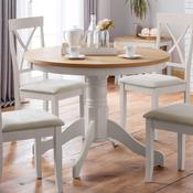 Davenport 106cm Elephant Grey/Oak Dining Table - Kitchen Dining Table image