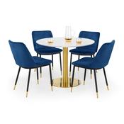 Palermo Round Dining Table and 4 Delaunay Chairs image