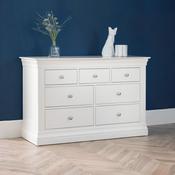 Clermont 4+3 Drawer Chest of Drawers 120cm - White image