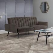 Afina Velvet Sofa Bed - Grey Guest Bed Seating image