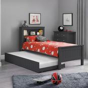 Maine Bookcase Headboard 90cm Single Bed with Underbed Trundle image
