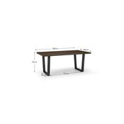Brooklyn Dining Set - Dark Oak Rectangular Dining Table 1 Charcoal Brooklyn Bench and 2 Charcoal Brooklyn Chairs image