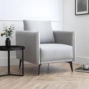Rohe Platinum Linen Armchair - 89cm Living Room Chair image