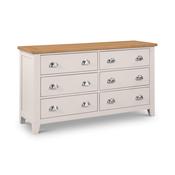 Richmond 6 Drawer Wide Chest of Drawers 130cm - Elephant Grey image