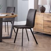 Monroe Set of 2 Dining Chairs - Charcoal Grey image