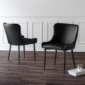 Luxe Set of 2 Faux Leather Dining Chairs image