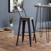 Grafton Mocha Elm/Black Bar Stool - Kitchen Counter Seating image