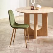Lottie Set of 4 Dining Chairs - Green Chenille Fabric image