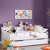 Grace 90cm Single White Daybed with pull-out Trundle image