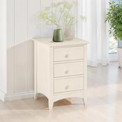 Cameo 3 Drawer Bedside Table 43cm - Stone White image