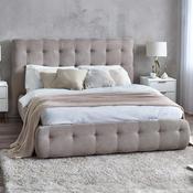Odette Fabric Light Taupe Bed Frame image
