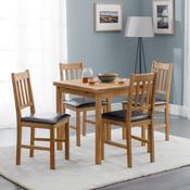 Coxmoor Dining Set - Oak Extending Table and 4 Oak Coxmoor Chairs image