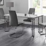 Positano 150cm Marble &amp; Chrome Dining Table - 4 Seater Kitchen Table image