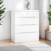 Manhattan 3+2 Drawer Chest of Drawers 80.5cm - High Gloss White image