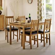 Coxmoor Dining Set - Oak Rectangular Dining Table and 4 Oak Coxmoor Chairs image