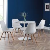 Blanco 4 Seater Dining Set - White Table and Chairs image