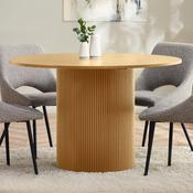 Louis 120cm Oak Veneer Dining Table - 4 Seater Kitchen Table image