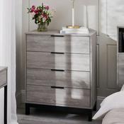 Bali 4 Drawer Chest of Drawers 80cm - Grey Oak image