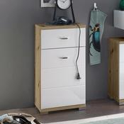 Pool 38cm Bathroom Storage Cabinet - Artisan Oak and White image