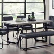 Miller 160cm Concrete Effect Dining Table - 6 Seater Kitchen Table image