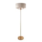 Highclere 3 Floor Light - Chrome &amp; Natural image
