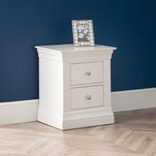 Clermont 2 Drawer Bedside Table 50cm - White image