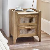 Sydney 2 Drawer Bedside Table 50cm - Oak image