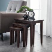 Cleo Mahogany Nesting Tables - Space Saving Living Room Set image