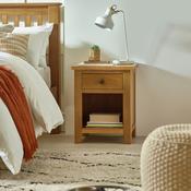 Marlborough 1 Drawer Bedside Table 48cm - Oak image