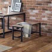 Tribeca 110cm Black/Sonoma Oak Dining Bench - Kitchen Seating image