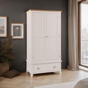 Richmond 2 Door 1 Drawer Wardrobe 97cm - Elephant Grey image