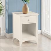 Cameo 1 Drawer Bedside Table 43cm - Stone White image