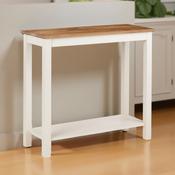 Coxmoor 90cm Ivory/Oak Console Table - Hallway Storage Table