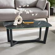 Olympus 110cm Black Marble Effect Coffee Table - Living Room Table image