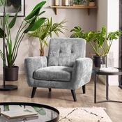 Monza Grey Chenille Armchair - 85cm Living Room Chair image