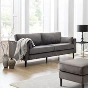 Hayward 3 Seater Fabric Sofa - Grey Velvet Living Room Seating image