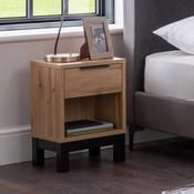 Bali 1 Drawer Bedside Table 35cm - Oak image