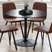 Nero 100cm Black Dining Table - Kitchen Dining Table image